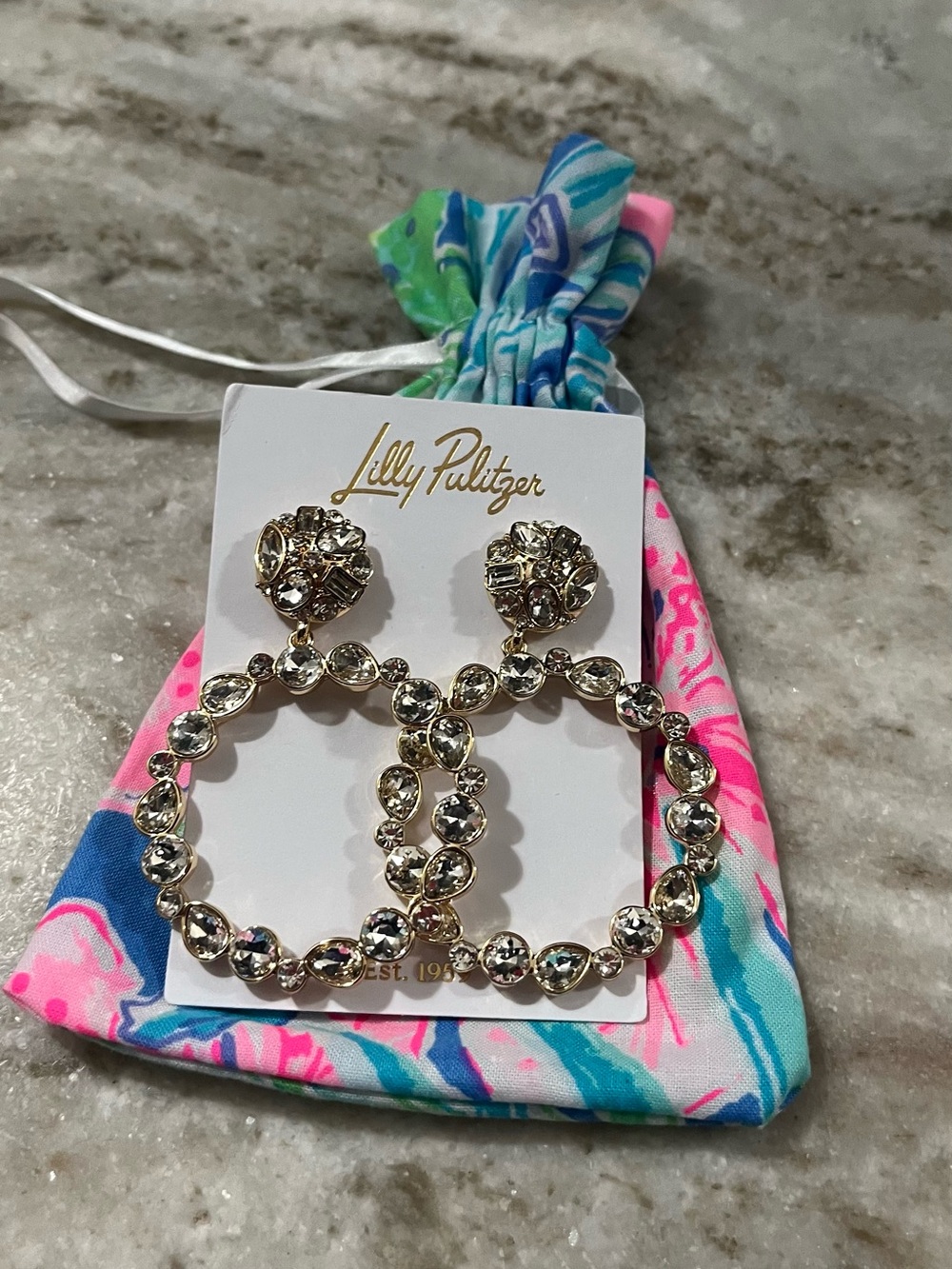 Lilly Pulitzer Party Punch Hoop Earrings